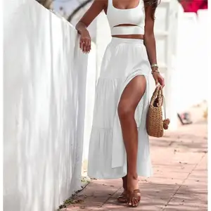 Women's Maxi Pencil Dress Women's European Skirts Twotwinstyle Customization Zipper Pocket Decoration Camouflage Short Jeans Ski