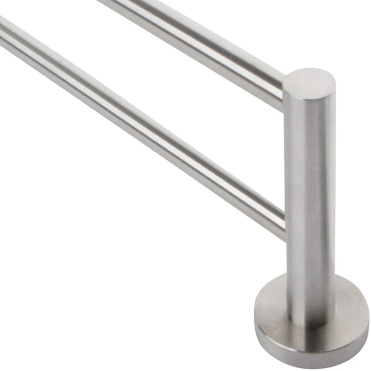 Ванная комната двойная вешалка для полотенец держатель Матовый никель отделка 24 дюймов 304 из нержавеющей стали настенное крепление для душа организации полка