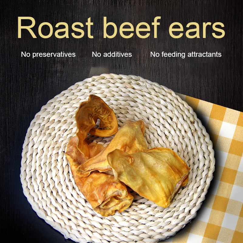 Evernew Organic 100% Air-Dried Cow Ears Interactive Natural Dog Chews Pet Food Treats From China