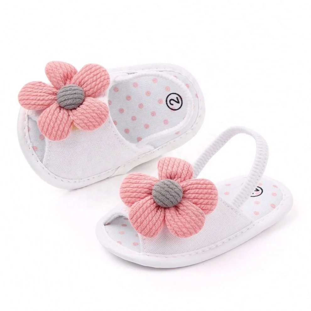 
Высококачественные детские сандалии с цветочной мягкой подошвой, хлопковые детские тапочки, летняя обувь для новорожденных 