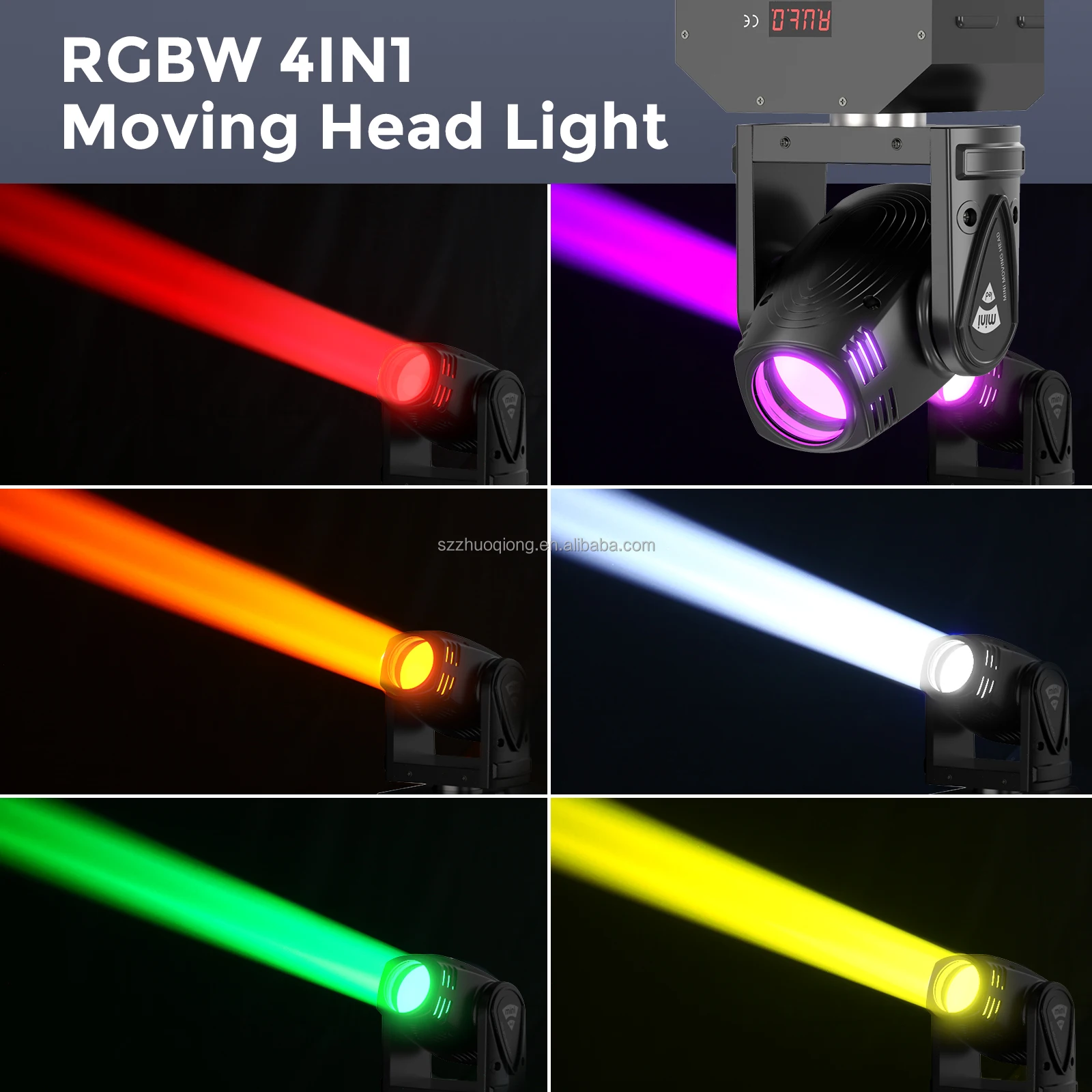U`King Mini LED RGBW 10W Stage Light with 11/13CH DMX512 Control