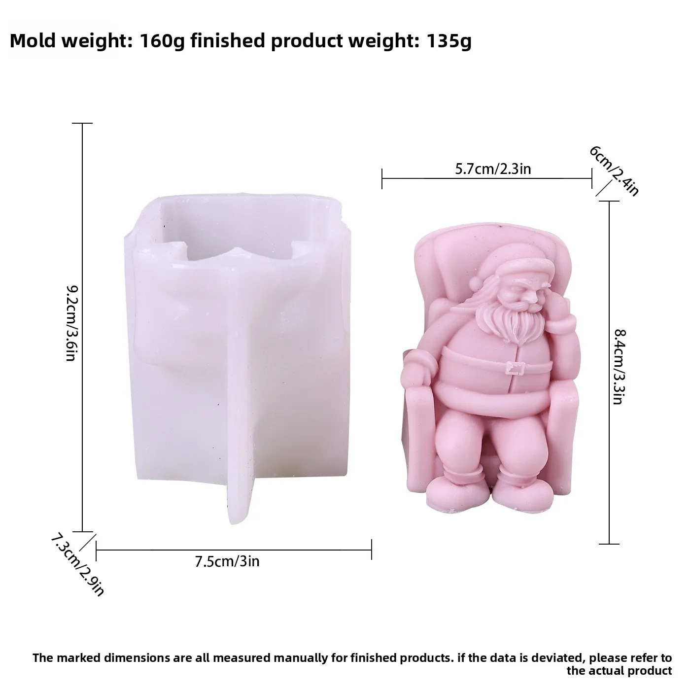 Wholesale Santa Claus Silicone Mold Set Handmade Cake Tools for Aromatherapy Baking Christmas Ornaments and Candles supplier