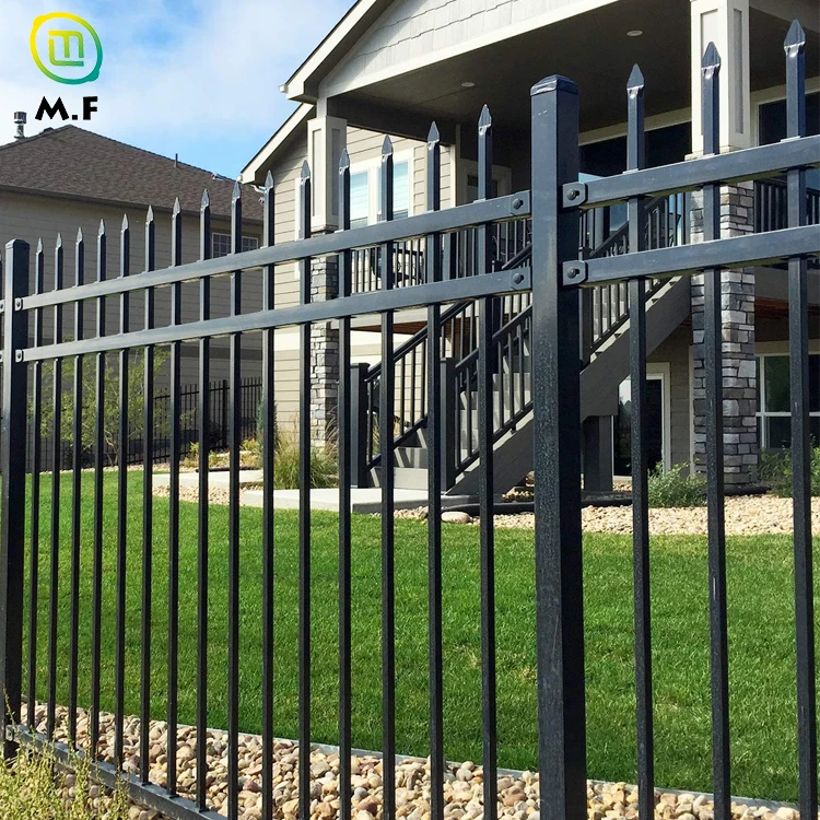 Factory customization High Quality security garden farm black outdoor Boundary Protection Powder Coated picket fence