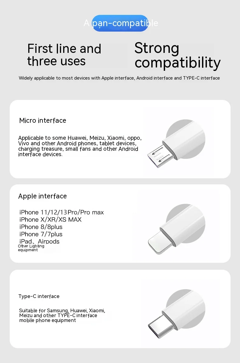 for iphone one drag three data cable 3C Electronic Consumer Products Manufacture