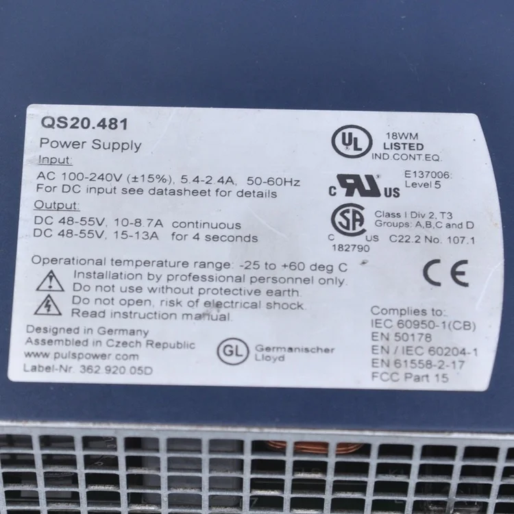 Источник питания PULS QS20.481 используется в хорошем состоянии