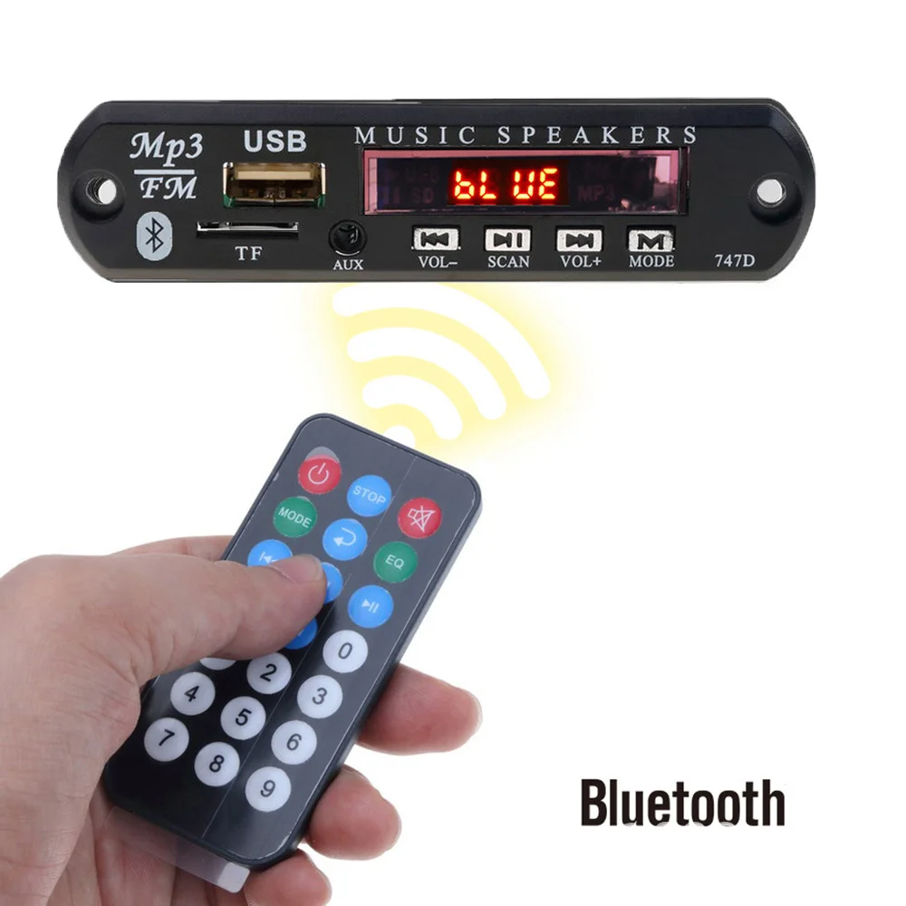 工場価格 5V 12V USB MP3プレーヤー Bluetooth対応 FMラジオ付き