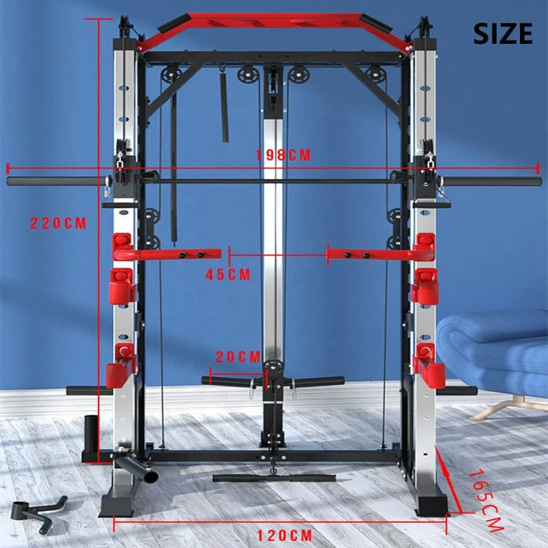 Mutli Function Station Squat Rack Power Tower Multifunctional Gym Wholesale Functional Trainer Smith Machine for Sale