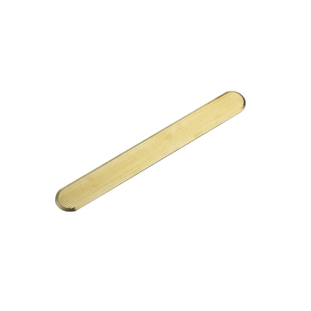 Brass directional tactile guide strip with diamond surface and hollow back for installation