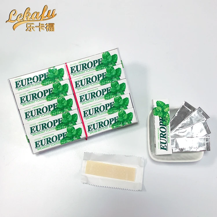 Europa 5 Sticks Obst Geschmack Kauen Süße Gum Nach Europa Weiß Mint Kaugummi  - Buy 5 Sticks Europa Kaugummi Product On Alibaba.com