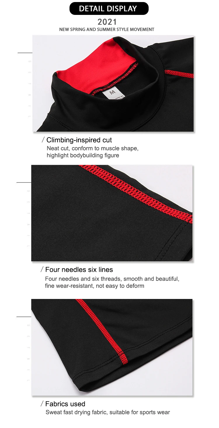 Wholesale Fiess Quick Dry Men Long Sleeve Running Sports Plain Men Thermal Muscle Gym Compression Clothes604_voghion.com