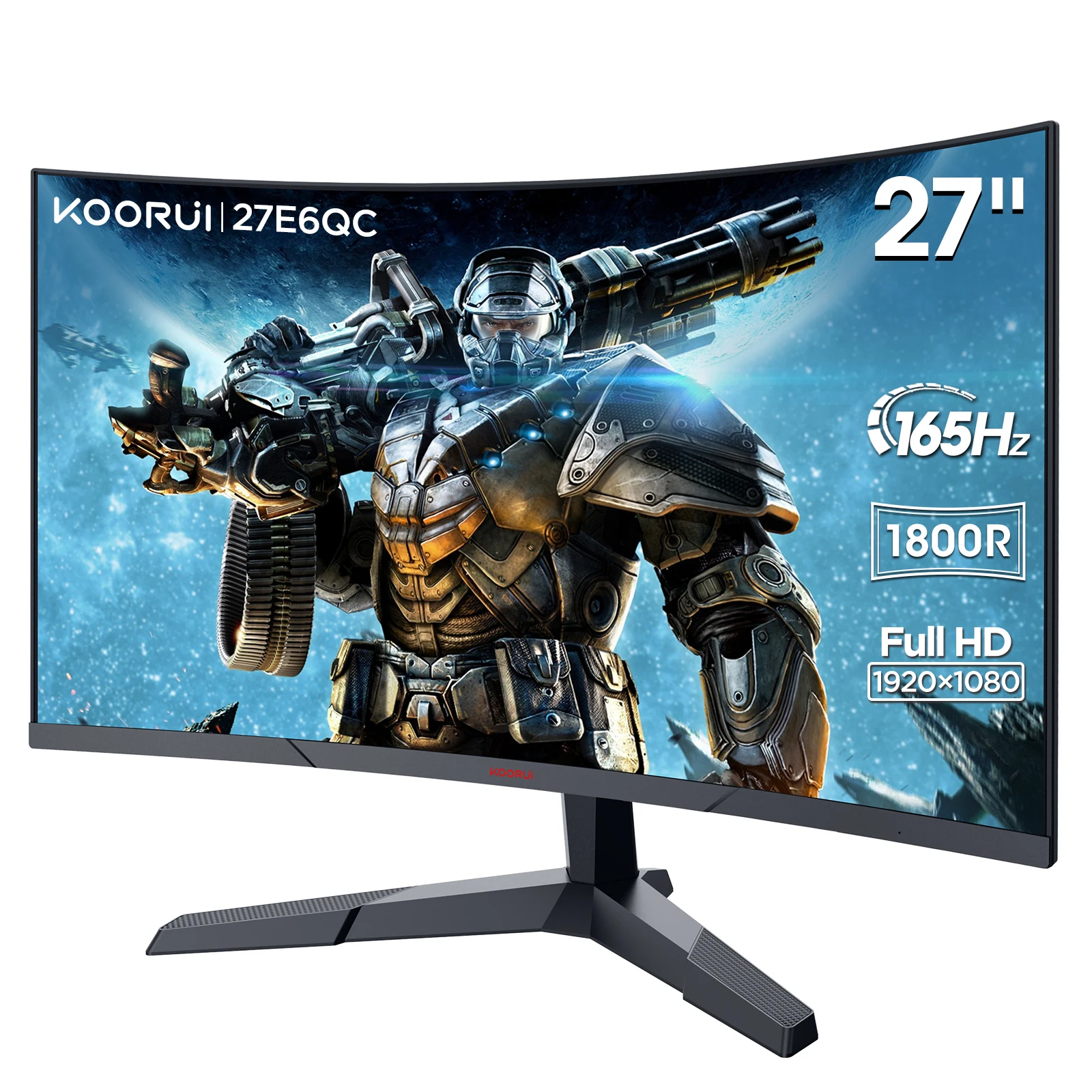 KOORUI 24寸 美品 Koorui 24-Inch LCD Monitor - Affordable Gaming PC Screen with