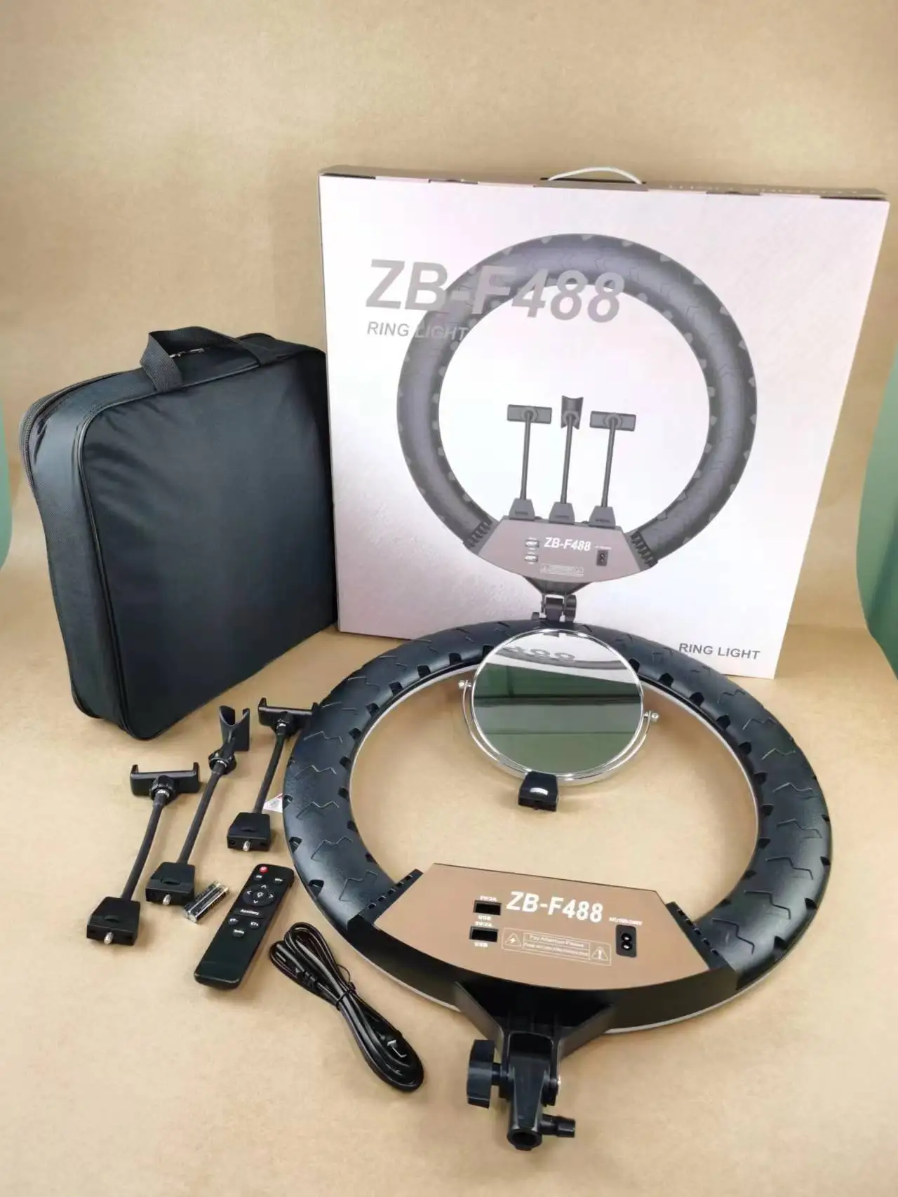 リングライト ZB-F488 中古 ZB-F488 22 Inch LED Ring Light - Dimmable Fill Light for