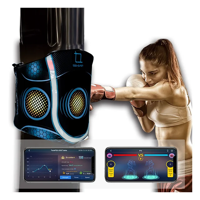 TaTa Punch Pad Electronic Speed Training Equipment Martial Arts Reaction Timer with Digital Display for Boxing MMA Fitness