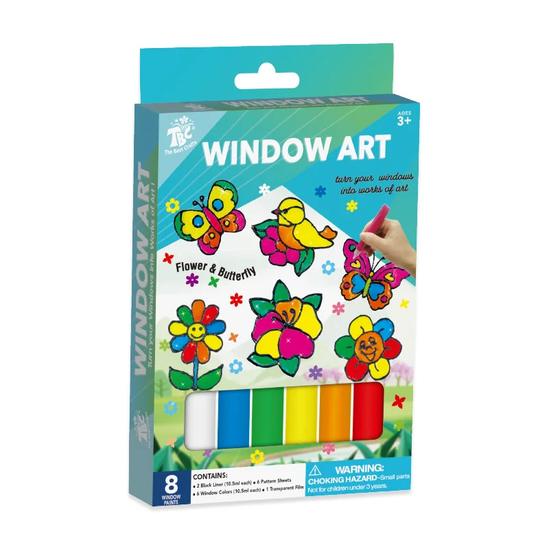 Educational Diy Kids Art Crafts Hot Selling Window Art Painting Creative Make Your Own Window