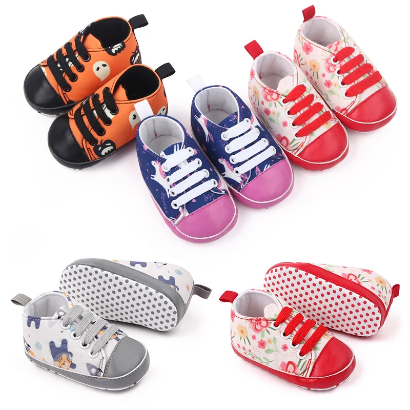 Hot selling high quality cheap canvas baby toddler newborn infant shoes sneakers unisex