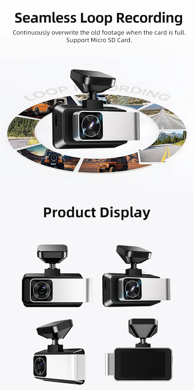 STARVIS 2 Channel 4g Dash Cam F1.5 Dual Lens GPS Dash Cam 3 Inches IPS LCD 4k+1080P with G-Sensor Port for Agent supplier