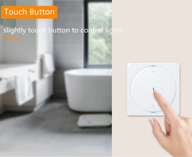 Wireless Kinetic Switch Eu Standard Wifi Smart Wall Switch For Led Lighting