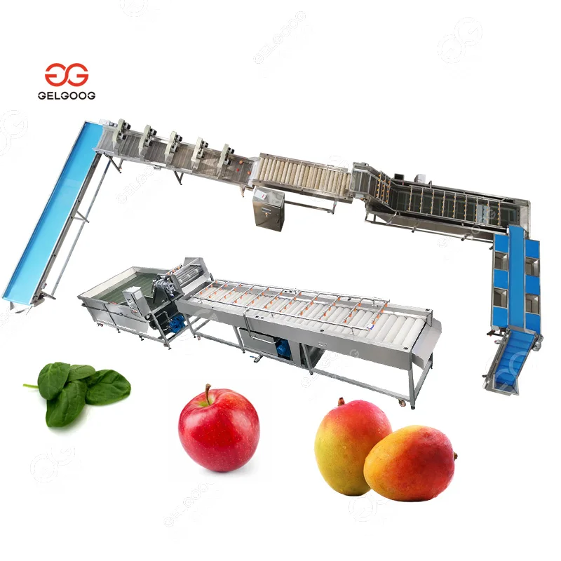 Factory Price Bubble Strawberry Mango Salad Cleaning Drying Sorting Line Equipment Dryer Spinach Apple Washing Machine