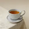 Light purple cup and saucer (13cm in diameter, 1.8cm in height)