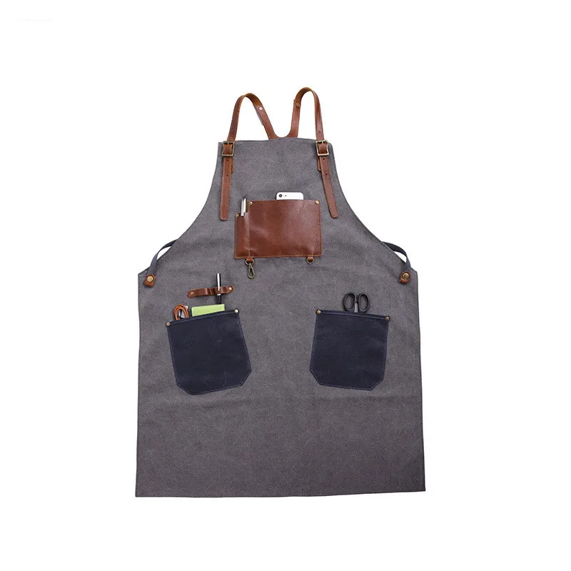 new craftsman design room apron retro wear-resistant cotton canvas coffee shop high quality work apron