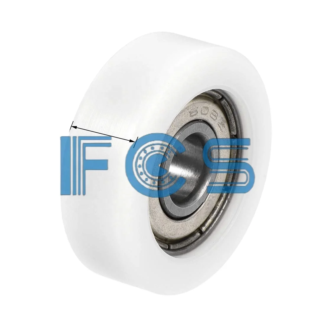 Lot De 4 Poulies De Roulement 34mm Pour Rameur – Roues De Rechange Avec Roulement 608, Caoutchouc Et Métal (Blanc)