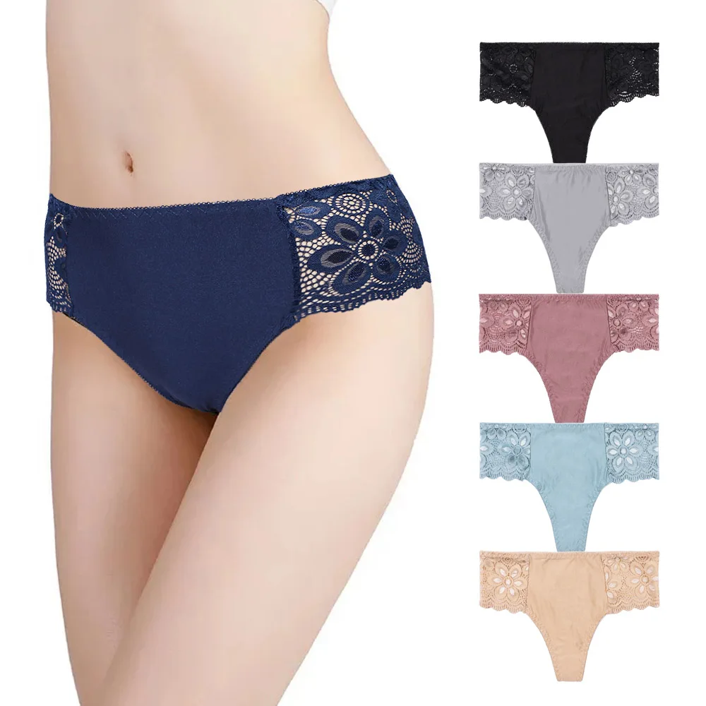 Ladies underwear sexy nylon Solid color