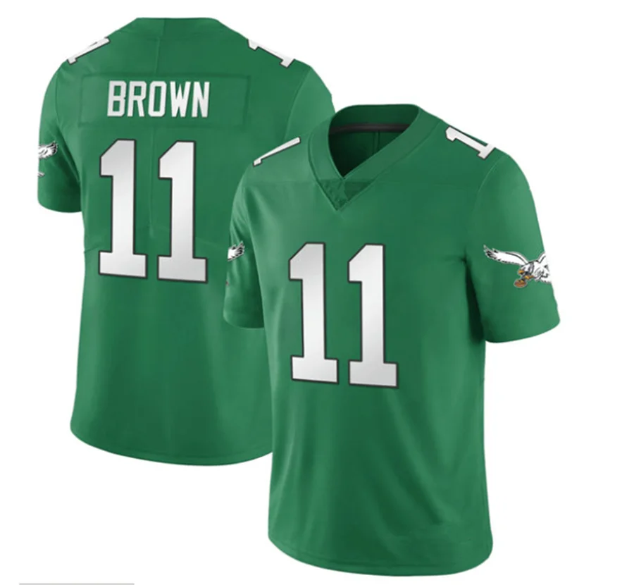 Philadelphia Retro Jerseys 1 Jalen Hurts 62 Kelce 11 Brown 6 Smith 12