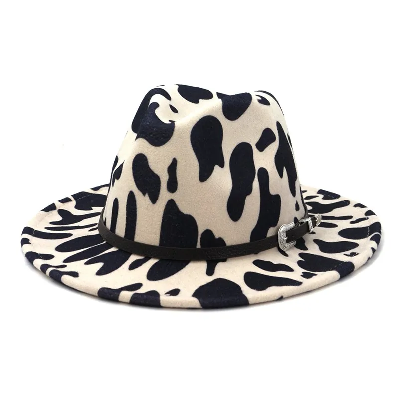2021 New Fedora Big Wide Brim Wool Felt 