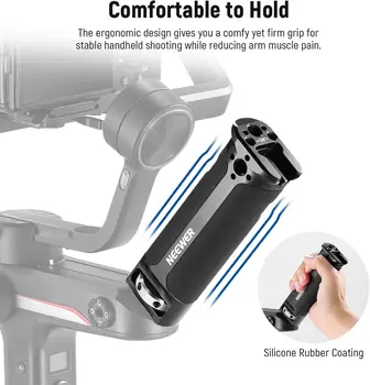 NEEWER Sling Handle Grip for WEEBILL-S Only, Handgrip with Cold Shoe, 1/4" Thread, 1/4" Thumb Screw, 3/8" ARRI Locating Holes detail image