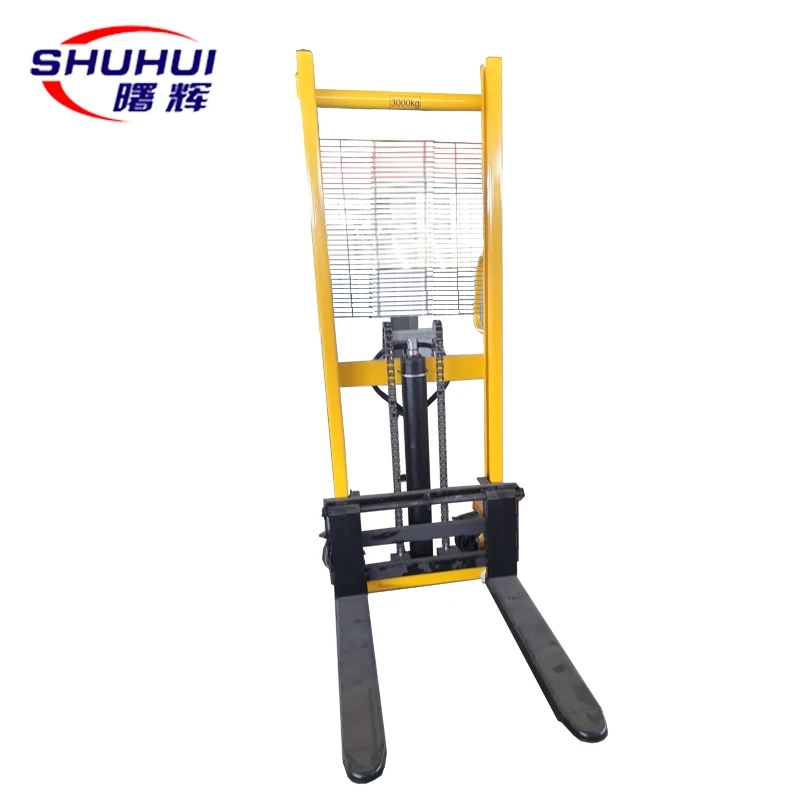 1000kg容量油圧ハンドリフト手動フォークリフトパレットスタッカー