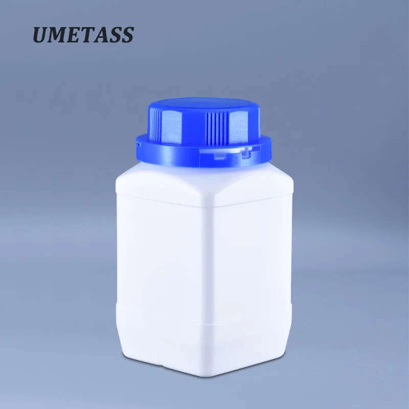 Empty 250 ML 500 ML 1000 ML Wide Mouth Reagent Plastic Square Bottle With Inner Cap