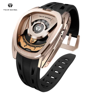 For Rose Gold Men's Automatic Mechanical Diver Watch Water Resistant Sapphire Crystal Stainless Steel Band Analog Dial
