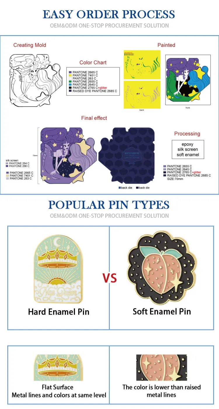 Kunshan professional badge factory custom cute quirky girl pattern soft enamel pin manufacture