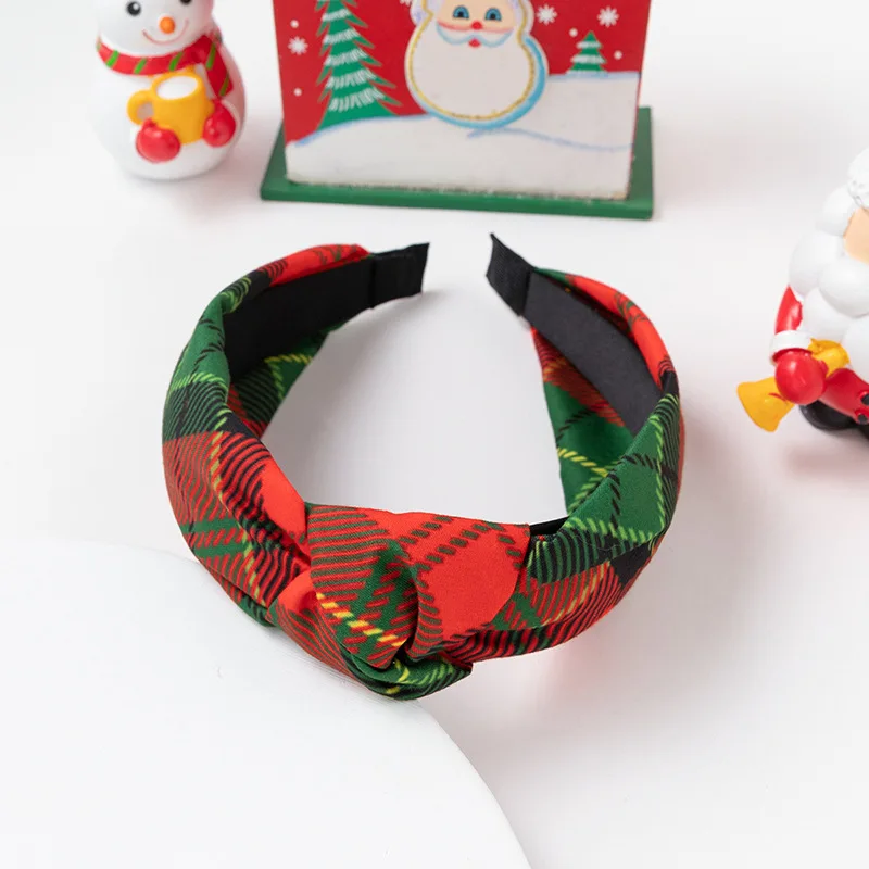 Shenglan Christmas Knotted Headbands For Women Girls Fashion Santa