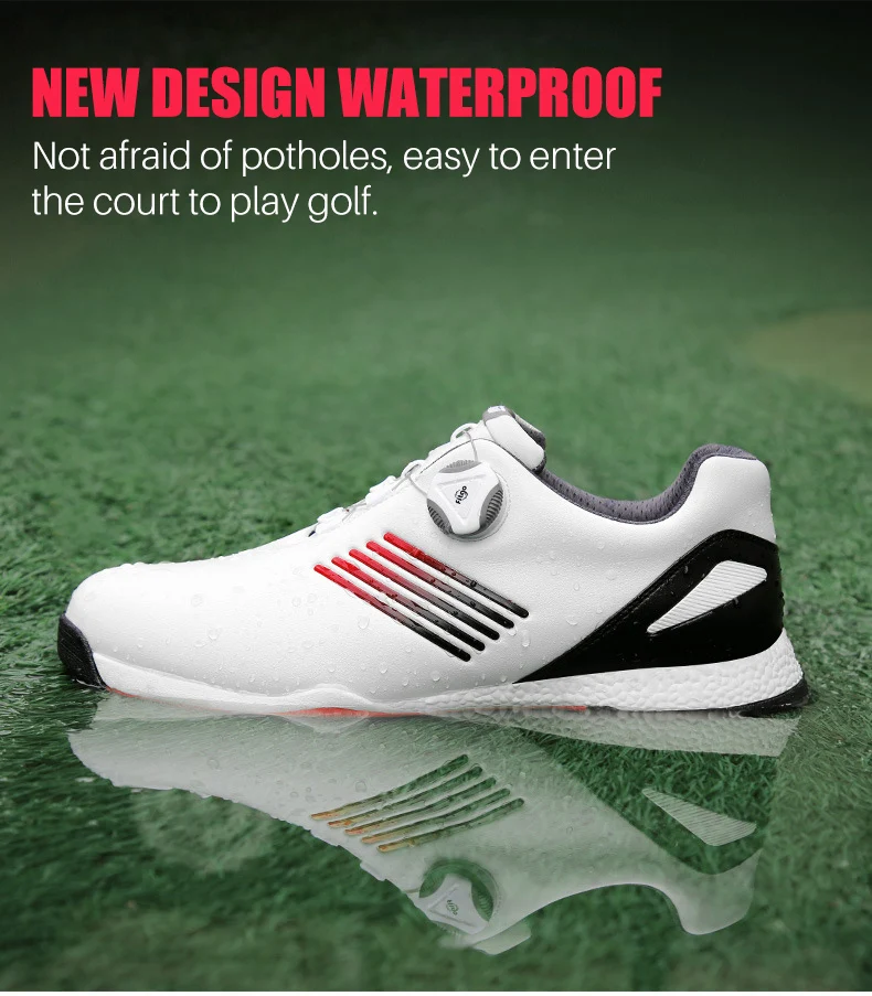 男性用ゴルフ靴 メンズ ダイヤル式 スパイクレス ゴルフシューズ 運動靴 パーク
