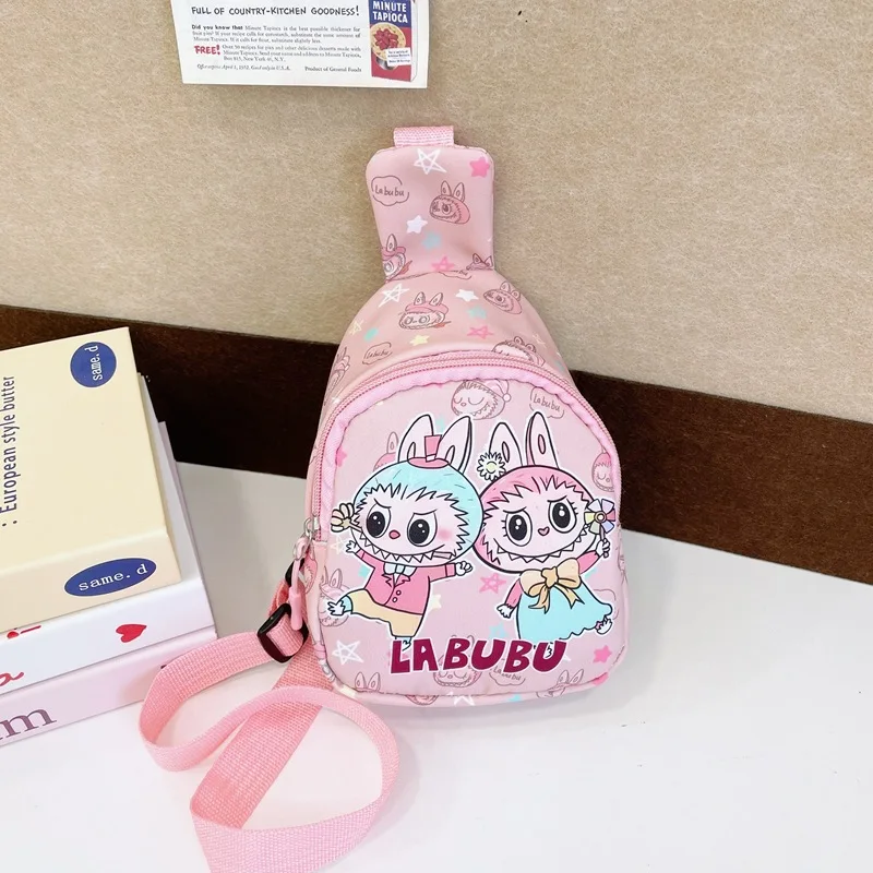 Custom Design Labubu Monster Sling Mini Chest Crossbody Bag Adjustable Shoulder Strap Water Resistant Lightweight Messenger Bag
