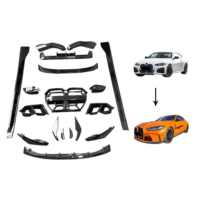 2025 MP Style Dry Carbon Fiber Body Kit For BMW 4 Series G82 M4 1 Fitment Front Bumper Lip Side