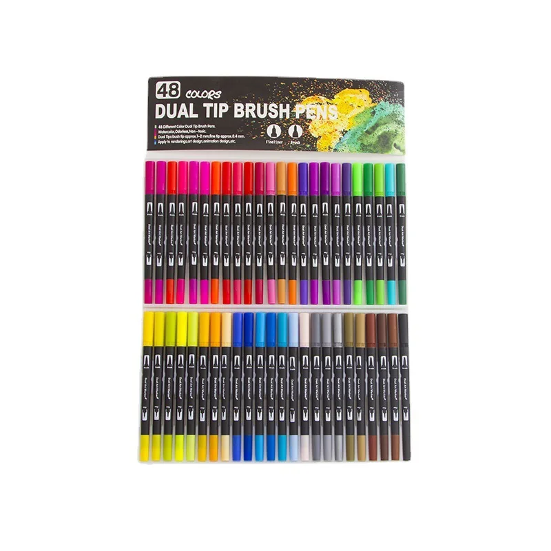 Dual Tip Brush Pens 12/18/24/36/48/60/72/100 