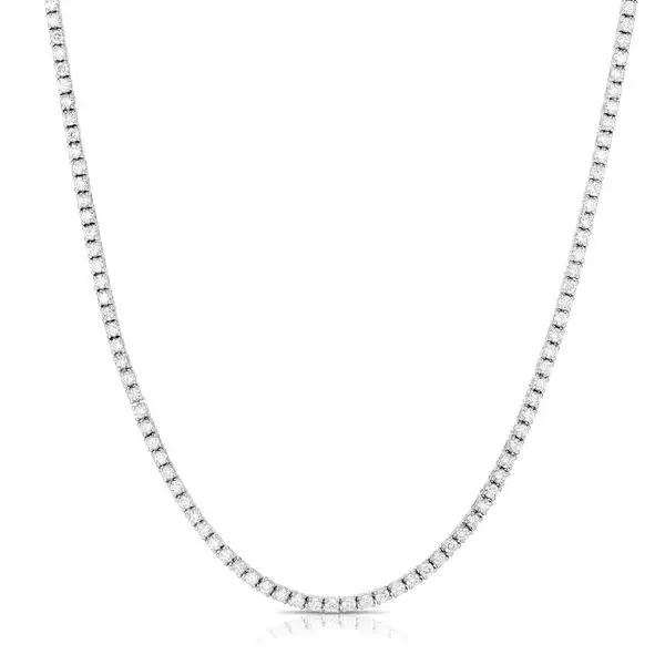 Gemnel Sterling Silver Tennis Chain with CZ Necklaces