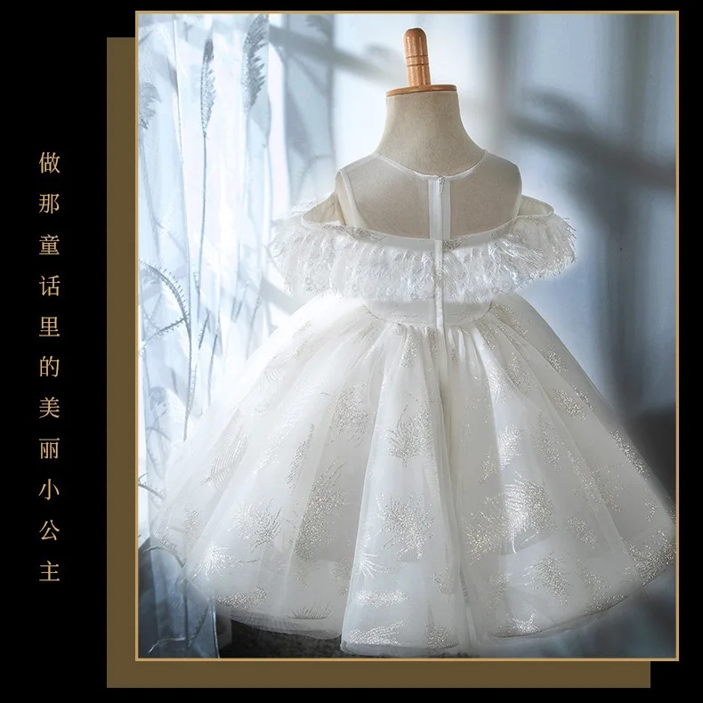 Children's Wedding Dress Short Skirt Baby's 1yearold Skirt Oneyear