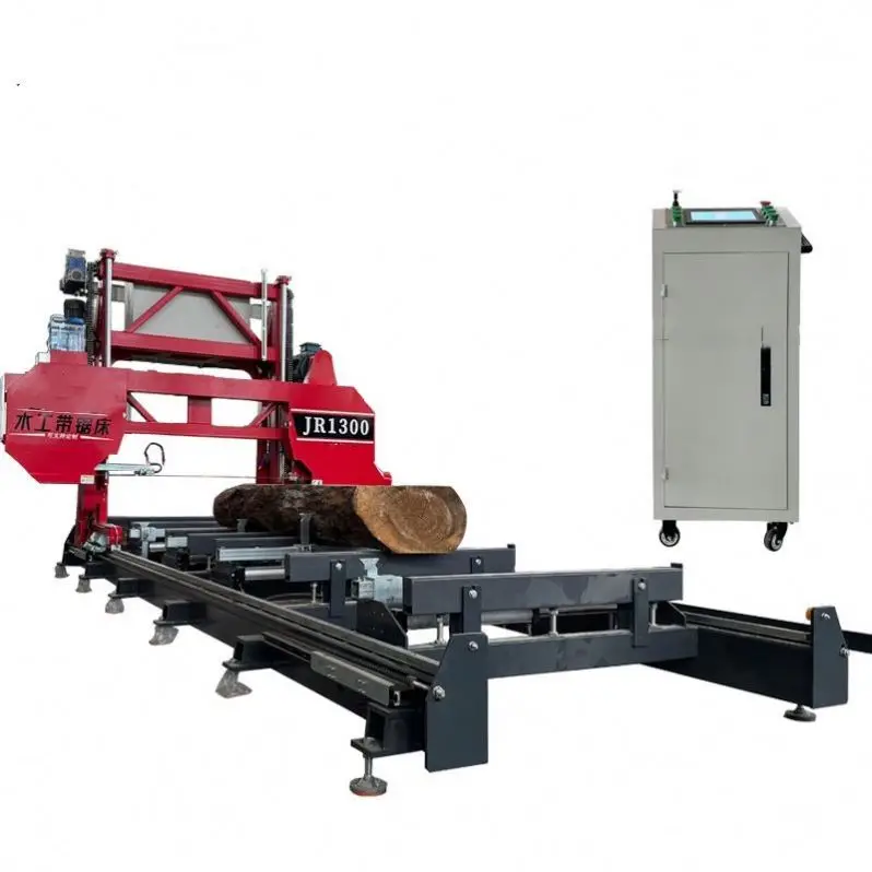 TEBAK Large Automatic Horizontal Gantry Saw | Electric & Diesel Band Sawmill for Wood Sawing