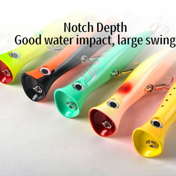 Cheery New OEM Topwater Popper Lure 190mm 120g Saltwater Floating Popper Bait Big Game GT Tuna Sea Fishing Lure Popper – Popper – view 5
