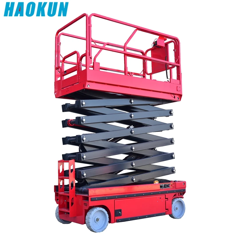 2023 New arrive 10 m 12 m Self-Propelled mobile Elevated Hydraulic Scissor jack lift table for aerial work