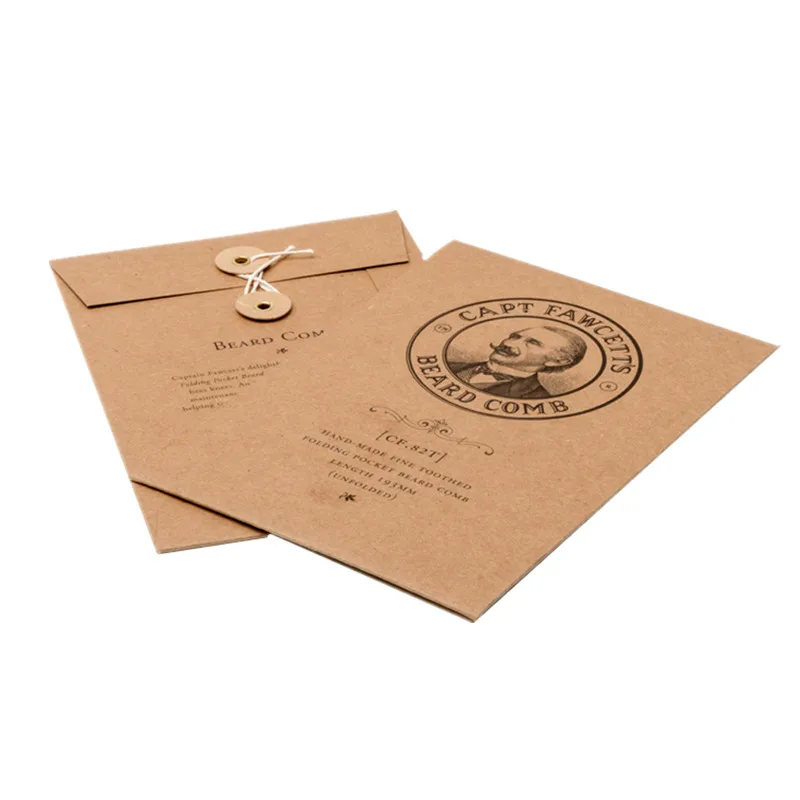 В наличии горячая Распродажа индивидуальный жесткий конверт из крафт-картонной бумаги с