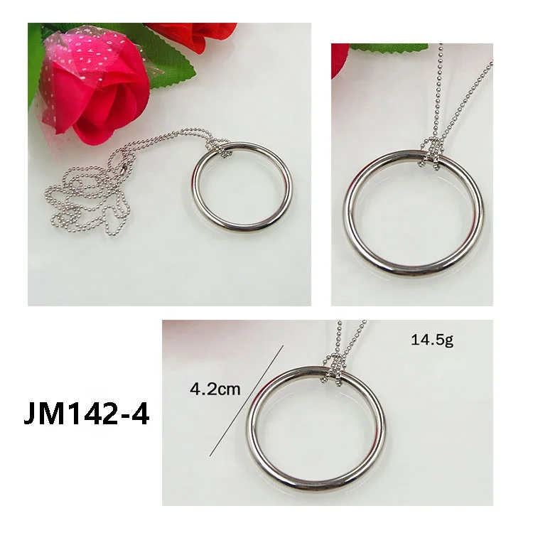 Classic Metal Magic Ring and Chain Cool Magic Tricks Props Metal Knot Ring on Chain Game Show Play Gift Kids Toy for Children