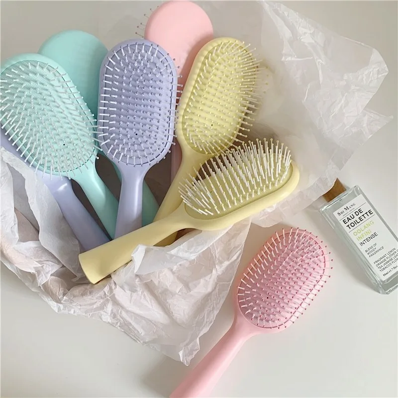 Ins Style Air Cushion Comb Plastic Anti-static Airbag Comb Custom Logo  Detangling Massage Hair Brush