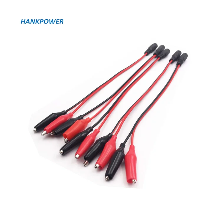 2 в 1 5 5x2 мм Штекерный разъем питания постоянного тока на двойные зажимы типа «крокодил» тестовый провод для аккумулятора