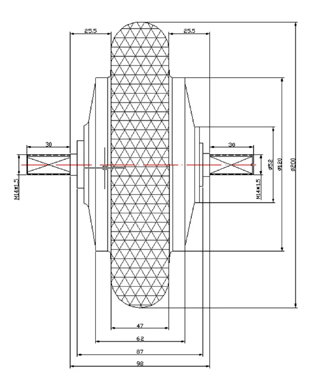 10 inch brushless hub motor