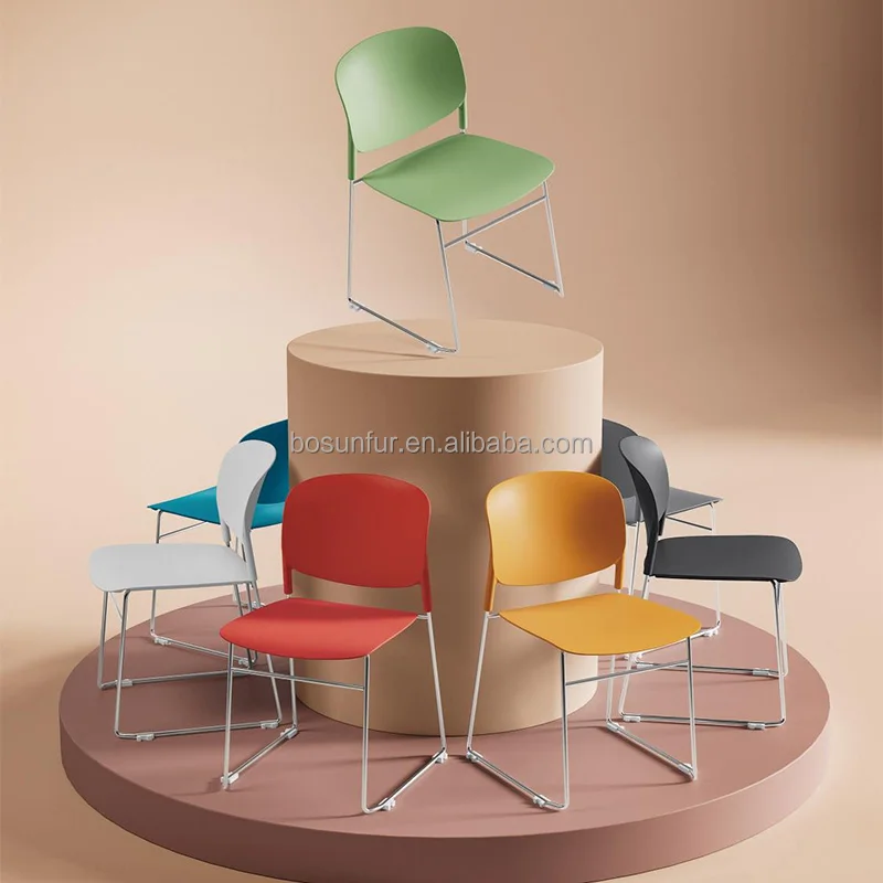Strong Pp Plastic Back And Seat Chairs For School,Student Training