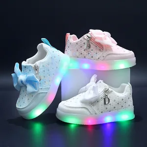2026 Spring and Autumn New Casual Shoes for Girls Princess Soft Bottom Sneakers with Comfortable Bow Children's Shoe